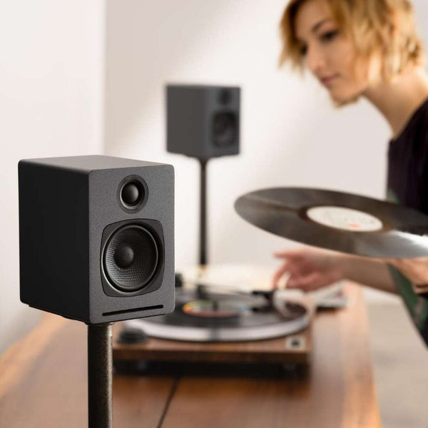 Audioengine A1 or A1-MR, Powered Speakers: Bluetooth Stereo Speakers for Bookshelf, Wired or Wireless (A1)