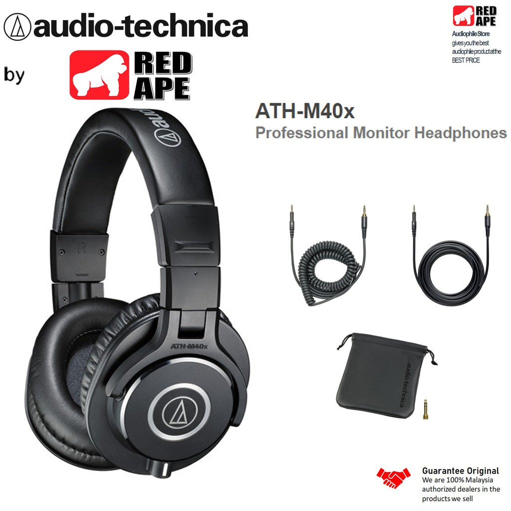 Audio Technica ATH-M40x, Closed Back Monitoring Headphones: Professional Studio-Grade Sound Headphone (ATH M40x, M 40x)