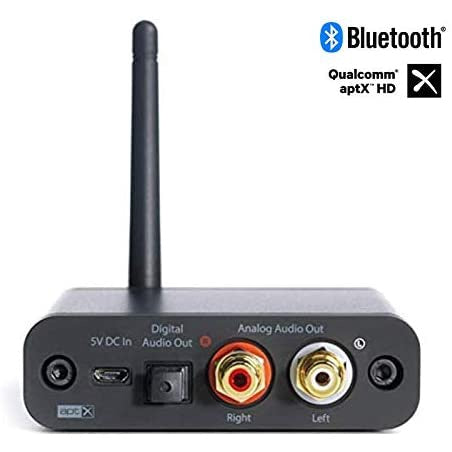 Audioengine B1, Bluetooth Receiver: 5.0 aptX HD, 24-bit DAC with Extended Range and Optical Bluetooth Receiver (B1)