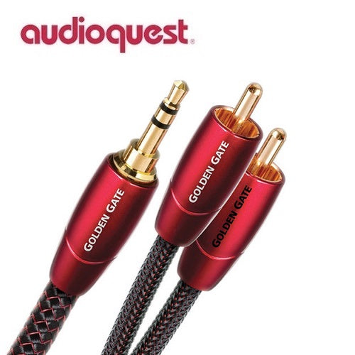 AudioQuest Golden Gate, 3.5mm to RCA Interconnect Cable (1.5m): High-Quality Upgrade Cable (AudioQuest Golden Gate)