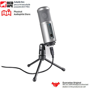 Audio Technica ATR2500-USB, Condenser Microphone: USB Connectivity for Clear Audio Recording (ATR 2500)