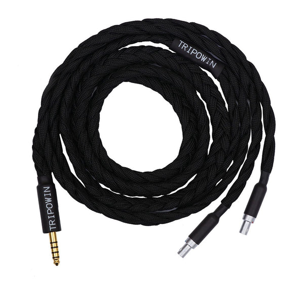 Tripowin GranVia, In-Ear Monitors Upgrade Cable: Handmade Replacement Cable for Sennheiser HD800HD650HD600 (GranVia)