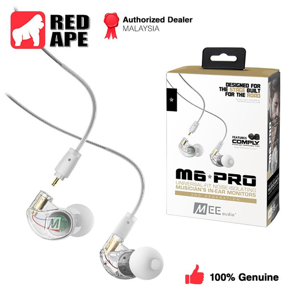 MEE Audio M6 Pro, In-Ear Monitors (2nd Gen): with Detachable Cable Noise-Isolating Earphones IEM