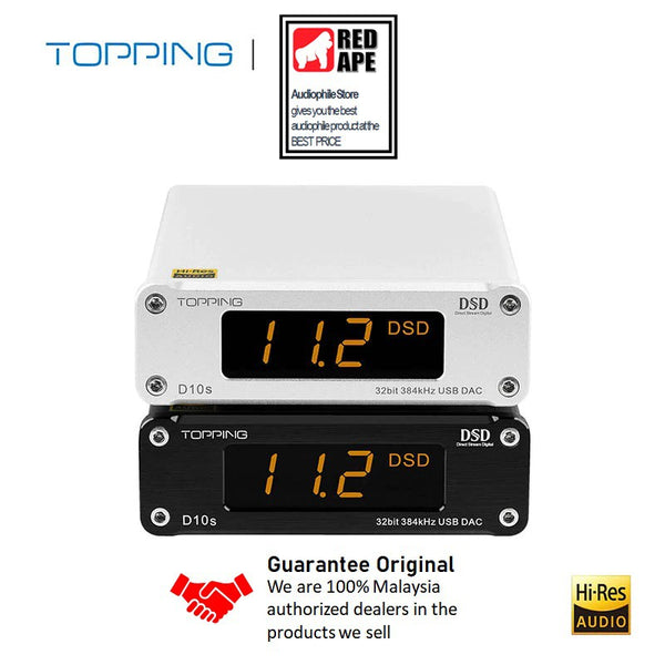 Topping D10s, Digital-to-Analog Converter: Mini USB DAC with XMOS XU208, ES9038Q2M, DSD256 (D 10s)