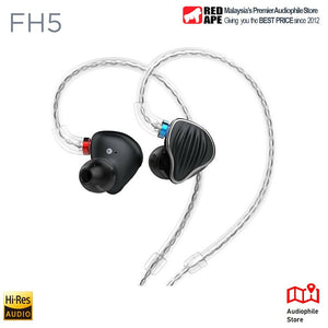 FIIO FH5, Hybrid Driver In-Ear Monitors: High-Resolution with Quad Balanced and Dynamic Drivers IEM (FH 5)