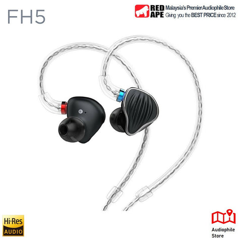 FIIO FH5, Hybrid Driver In-Ear Monitors: High-Resolution with Quad Balanced and Dynamic Drivers IEM (FH 5)