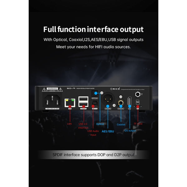 SMSL SD-9, Streaming Digital Audio Player: MQA Full Decoding, Bluetooth 4.0, HiFi Desktop Music Player and Streamer DAP