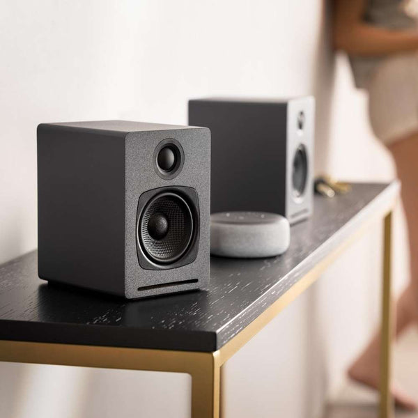 Audioengine A1 or A1-MR, Powered Speakers: Bluetooth Stereo Speakers for Bookshelf, Wired or Wireless (A1)