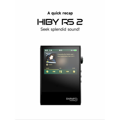 HiBy RS2, Darwin R2R High-Resolution Digital Music Player: MQA, Dual MicroSD Slots (RS2)