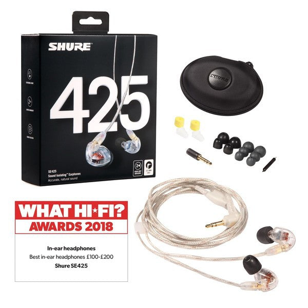 Shure SE425/SE425+BT1, In-Ear Monitors: Sound Isolating with Bluetooth Communication Cable IEM (SE 425)