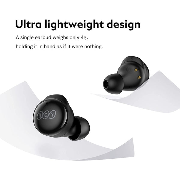 QC¥ T17, True Wireless Earbuds: BT5.1 HiFi Headphones with Low Latency Mode ENC Earbuds TWS (T17)