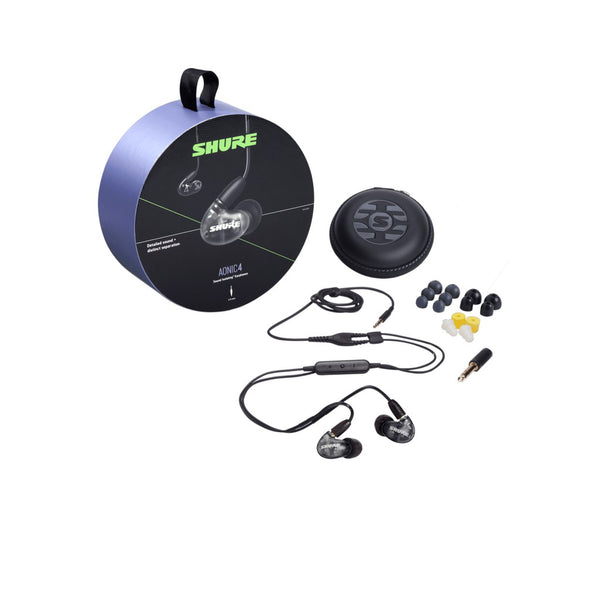 Shure Aonic 4, In-Ear Monitors: Wired, Sound Isolating, Dual Driver Hybrid Earphones IEM