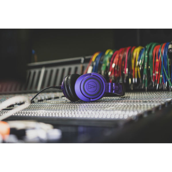 Audio Technica ATH-M50x, Professional Monitor Headphone: Purple Limited Edition Studio Headphones (ATHM50x, ATH M50X)