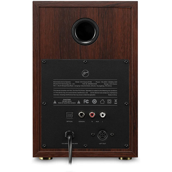 Hivi Swans D100, Powered Bookshelf Speaker: Active Bluetooth 5.0, High-Fidelity 2.0 for TV and PC Speaker (D 100)