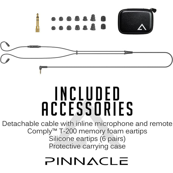 MEE Audio Pinnacle P2, In-Ear Monitors: High Fidelity Earphones with Detachable Cables (Pinnacle P2)