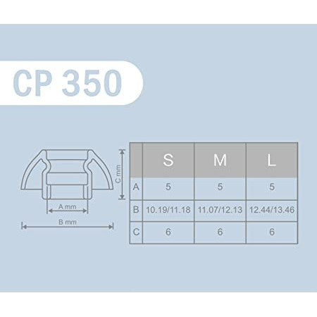 SpinFit CP350, Silicon Replacement Eartips (Medium Size, 2 Pairs): 5mm for IEMs and True Wireless Earphones (CP350)