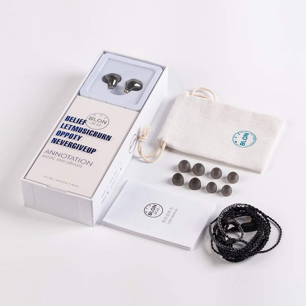 Blon BL-03, In-Ear Monitors with Mic: 10mm Carbon Diaphragm Dynamic Driver Earphones IEM (BL03, BL 03)