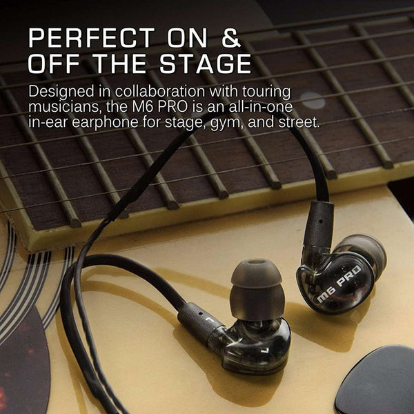 MEE Audio M6 Pro, In-Ear Monitors (2nd Gen): with Detachable Cable Noise-Isolating Earphones IEM