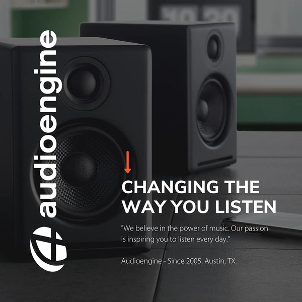 Audioengine A2+ Plus, Wireless Bluetooth Speaker: Desktop Monitor Speakers for Home Music System (A2+ Plus)