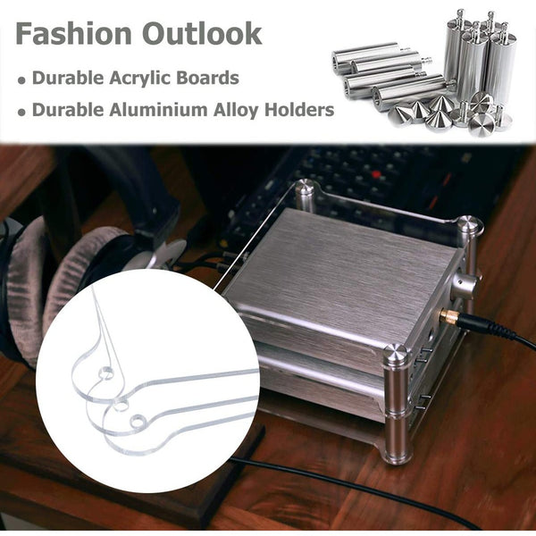 Topping Acrylic Rack: Exquisite Design for HiFi Headphone DAC, Compatible with A30, D30, DX3, DX3 Pro (Acrylic Rack)