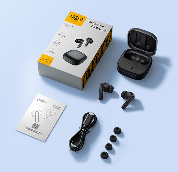 QCY T13 ANC, True Wireless Earbuds: Bluetooth 5.328dB in-depth ANC and Transparency Mode TWS