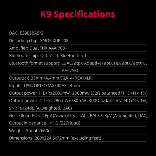FiiO K9 Desktop DAC and Headphone Amplifier
