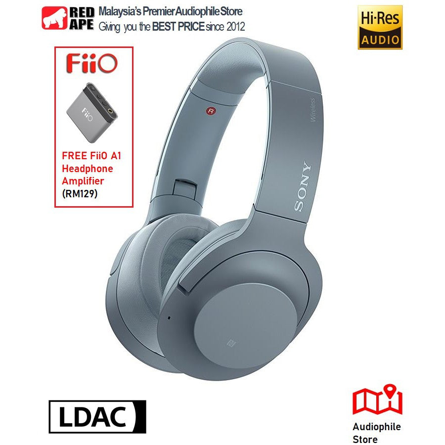 Sony WH-H900N H.ear on 2 Wireless NC Headphones: Original with Free FiiO A1 Headphone Amplifier (WH H900N, WHH900N)