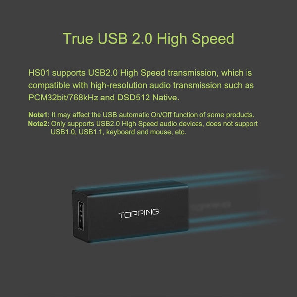 Topping HS01, USB Audio Isolator: USB 2.0 High Speed Audio Isolator (HS01)