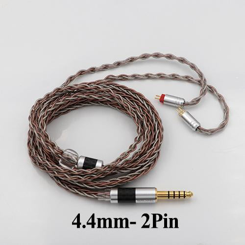 Tripowin C8, In-Ear Monitors Upgrade Cable: 8-Core Silver-Copper Foil Braided Earphone Replacement Cable (C8 )