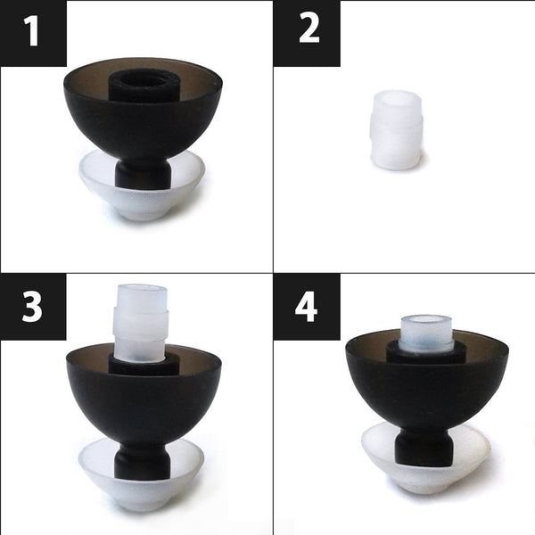 SpinFit CP-240, Silicone Replacement Eartips: Patented Double Flange Replacement Ear Tips (CP 240)