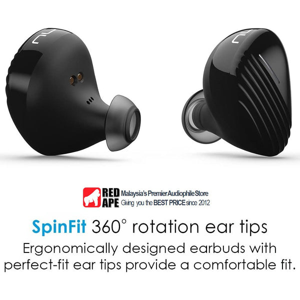 Optoma NuForce BE Free8, True Wireless Earbuds: Premium with 16 Hours Battery Life, AAC+aptX with Spin Fit Eartips TWS