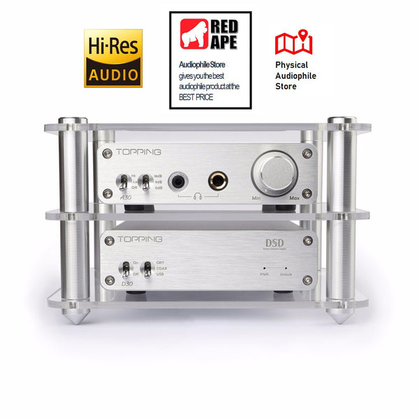 Topping Acrylic Rack: Exquisite Design for HiFi Headphone DAC, Compatible with A30, D30, DX3, DX3 Pro (Acrylic Rack)