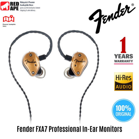 Fender FXA7 Pro, In-Ear Monitor (Gold): High Resolution Earphones IEM (FX A7)