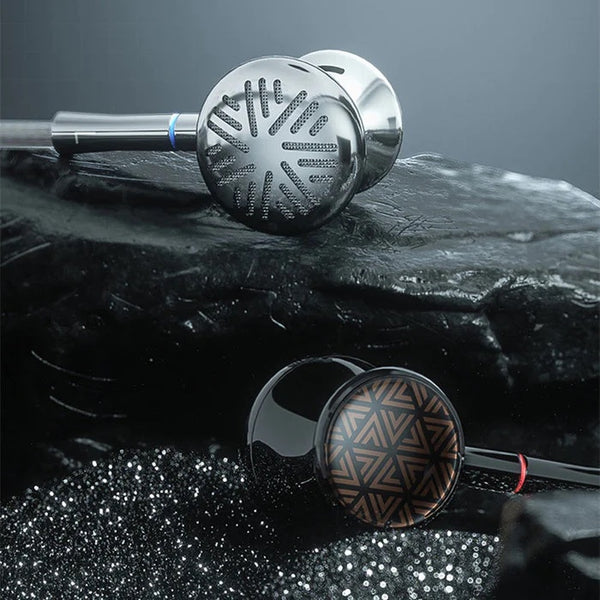 FiiO FF3, Dynamic Driver Wired Flathead Earbuds: with Swappable 3.5 and 4.4 Balance Audio Plugs 14.2mm Earphones (FF 3)