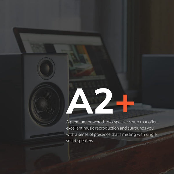 Audioengine A2+ Plus, Wireless Bluetooth Speaker: Desktop Monitor Speakers for Home Music System (A2+ Plus)