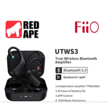 FiiO UTWS3, True Wireless Earbuds: aptX Bluetooth Earhooks with MMCX and 0.78mm Interchangeable Headset TWS (UTW S3)