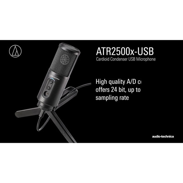 Audio Technica ATR2500X-USB, Cardioid Condenser Microphones: for Studio Recording Professional Mic (ATR2500X-USB)