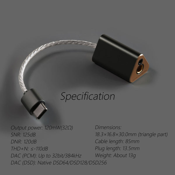 DDHifi TC44B, Portable Dongle DAC and Amplifier: Dual DAC with Balanced Outputs (TC44B)