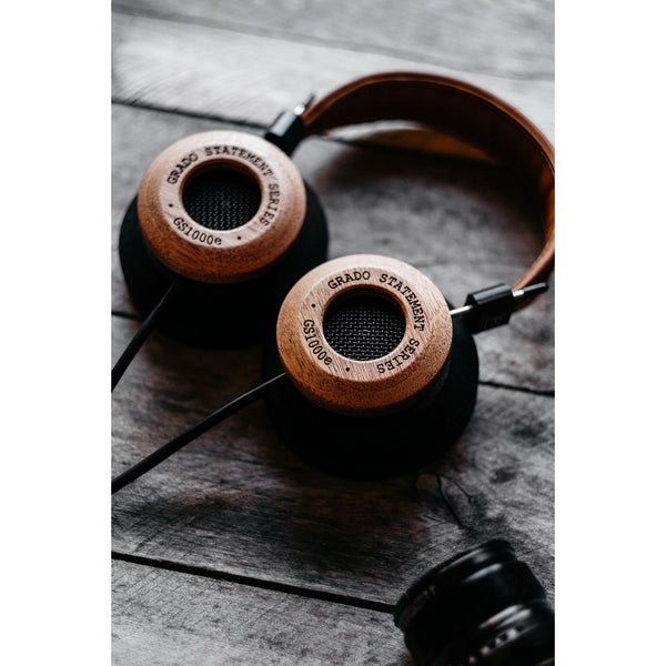 Grado GS1000e, Statement Series Headphone: Mahogany Wooden Over-Ear Made in Brooklyn Headphones (GS 1000e)