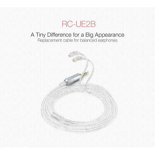 FiiO RC-78B, In-Ear Monitors Replacement Cable: 0.78MM 2.5MM Dual Pin Silver-Plated IEM Cable (RC 78B, RC78 B, RC78B)