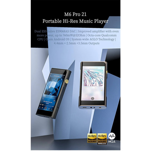 Shanling M6 Pro 21, Portable Digital Audio Player: Dual ESS Sabre ES9068AS DAC Music Player DAP (M6 Pro 21)