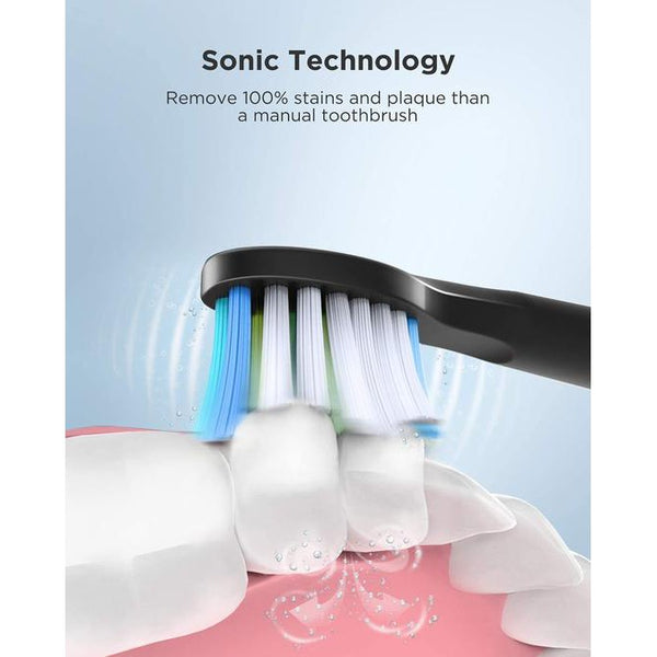 Fairywill E11, Sonic Toothbrush: for Adults & Kids with 8 Brush Heads and 5 Modes Electric Toothbrush (E 11)