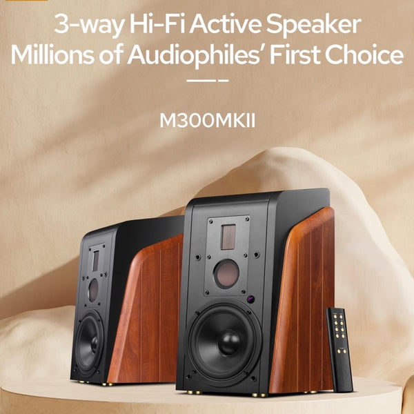 Hivi Swans M300 MK II, Powered Bookshelf Speakers, 240W RMS, Cat Eye Tweeter, 6.5" Woofer Speaker (M 300 MK 2)