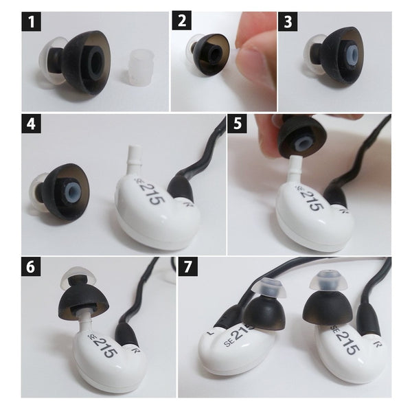 SpinFit CP-240, Silicone Replacement Eartips: Patented Double Flange Replacement Ear Tips (CP 240)