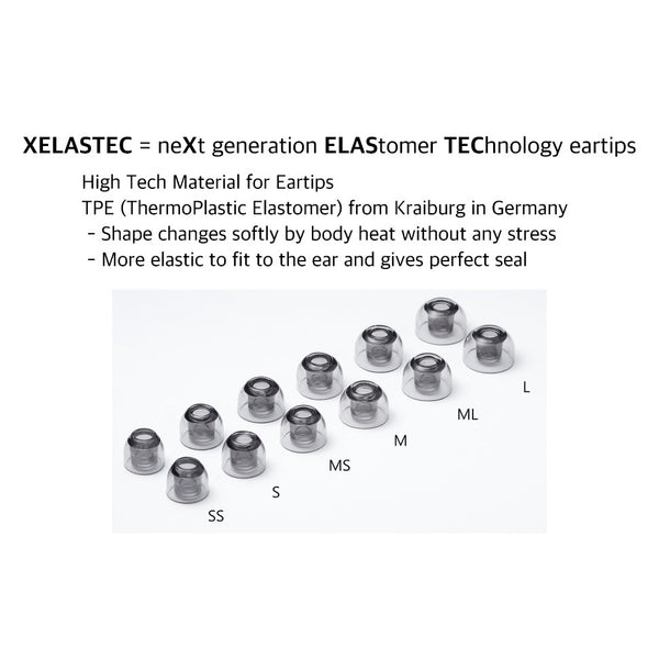 Azla SednaEarfit XElastec, Silicone Replacement Eartips (2 Pairs): Replacement Earbuds in Multiple Sizes (Xelastec)