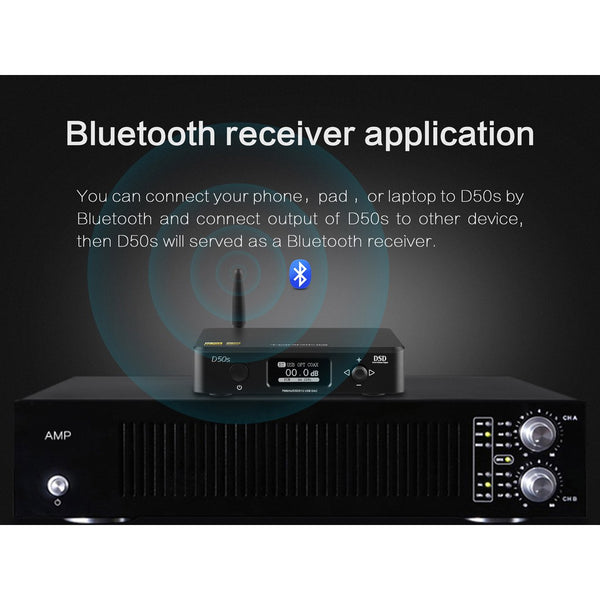 Topping D50S, Digital-to-Analog Converter: Bluetooth 5.0, ES9038Q2M, DSD512, 32Bit768kHz DAC (D 50S)