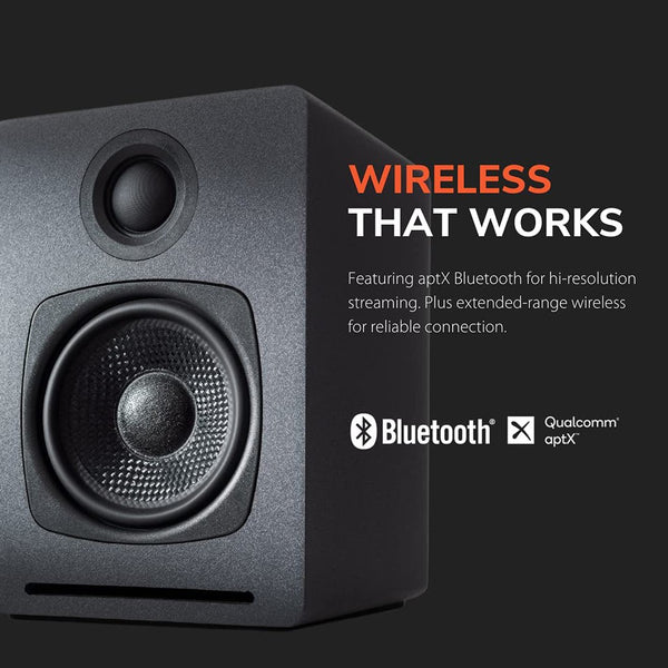 Audioengine A1 or A1-MR, Powered Speakers: Bluetooth Stereo Speakers for Bookshelf, Wired or Wireless (A1)