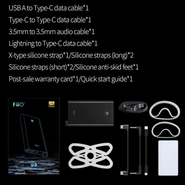 FiiO Q3, Portable DAC Headphone Amplifier: with THX AAA Balance 4.4 Output DAC/AMP (2022 Updated Ver, Q 3)