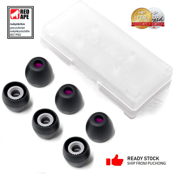 Final Audio Type E, Silicone Replacement Eartips: 3 Pairs with Case and Nozzle Adapter Ear Tips