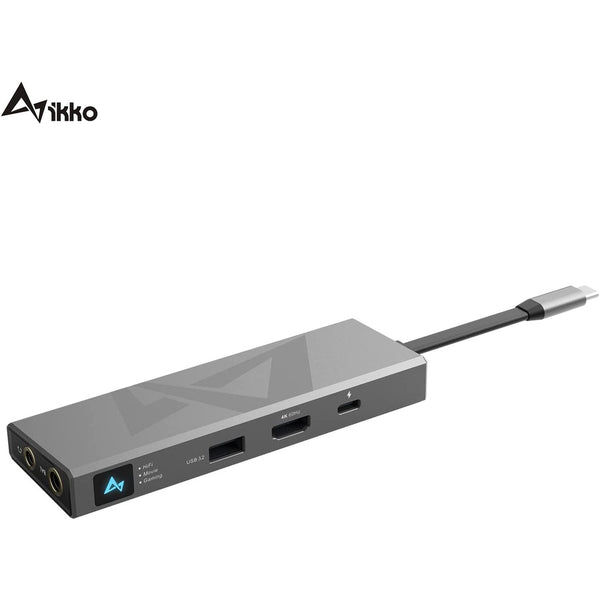 Ikko ITX01, USB Docking Station: USB-C Hub with 4K HDMI, 3 USB 3.2 Ports, 100W PD Charging, 3.5mm & 4.4mm Audio (ITX01)